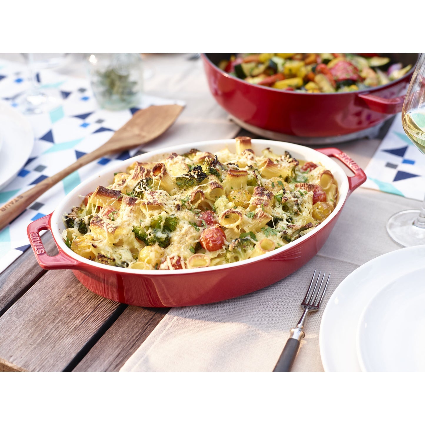 STAUB Ceramique 2 L Ceramic Oval Oven Dish, Cherry