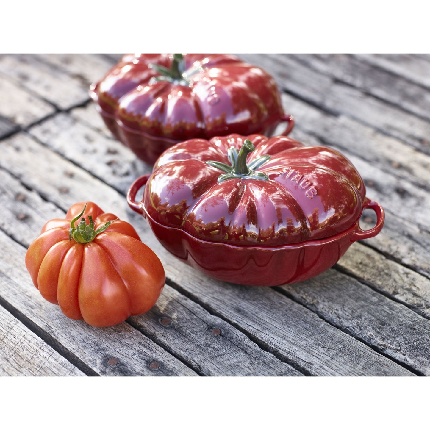 STAUB Ceramique 500 mL Ceramic Tomato Cocotte, Cherry
