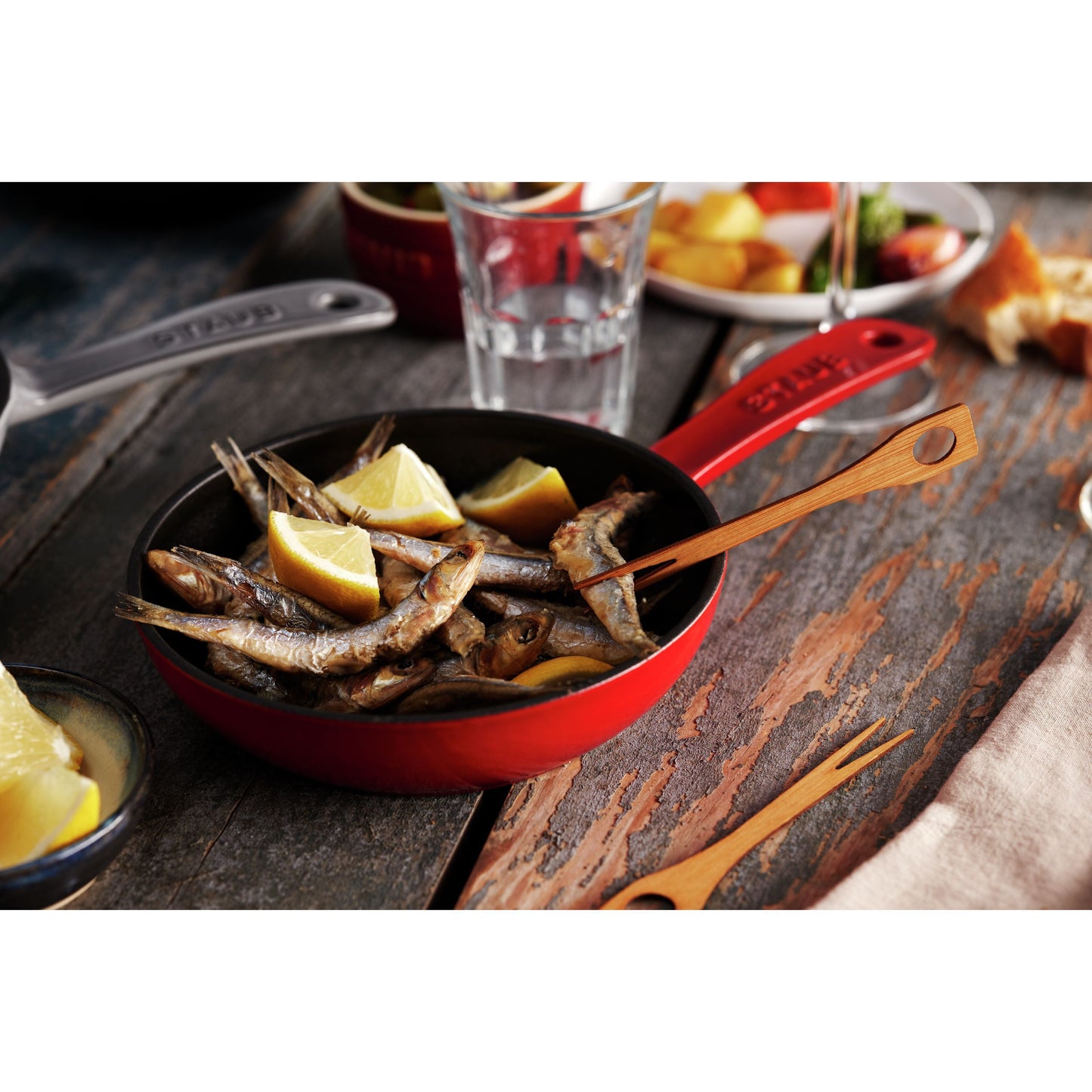 STAUB Pans 16 cm / 6.5 inch Cast Iron Frying Pan, Cherry
