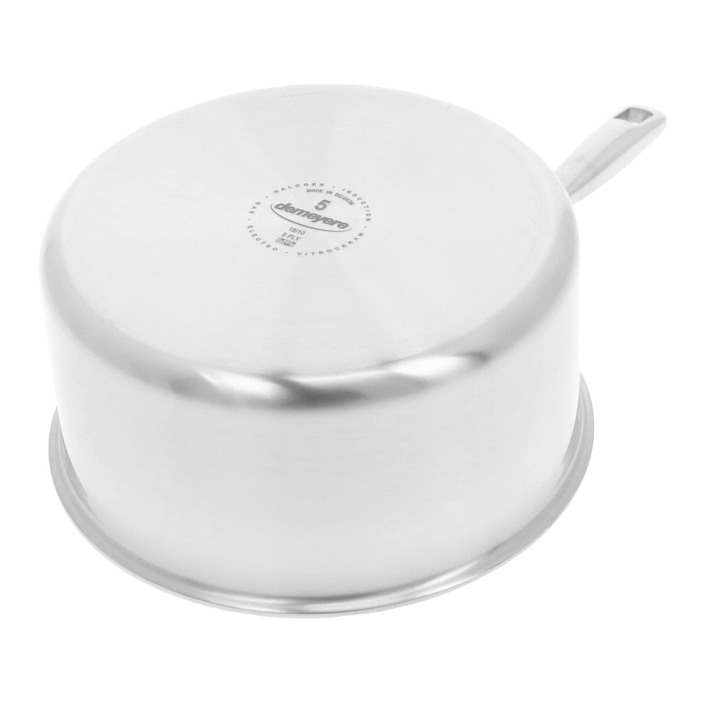 DEMEYERE Essential 5 2.8 L 18/10 Stainless Steel Round Sauce Pan With Lid 3Qt, Silver