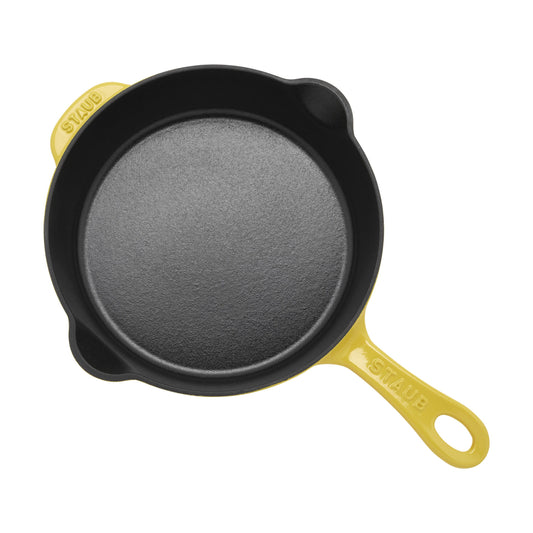STAUB Pans 22 Cm / 8.5 Inch Cast Iron Traditional Deep Frypan, Citron