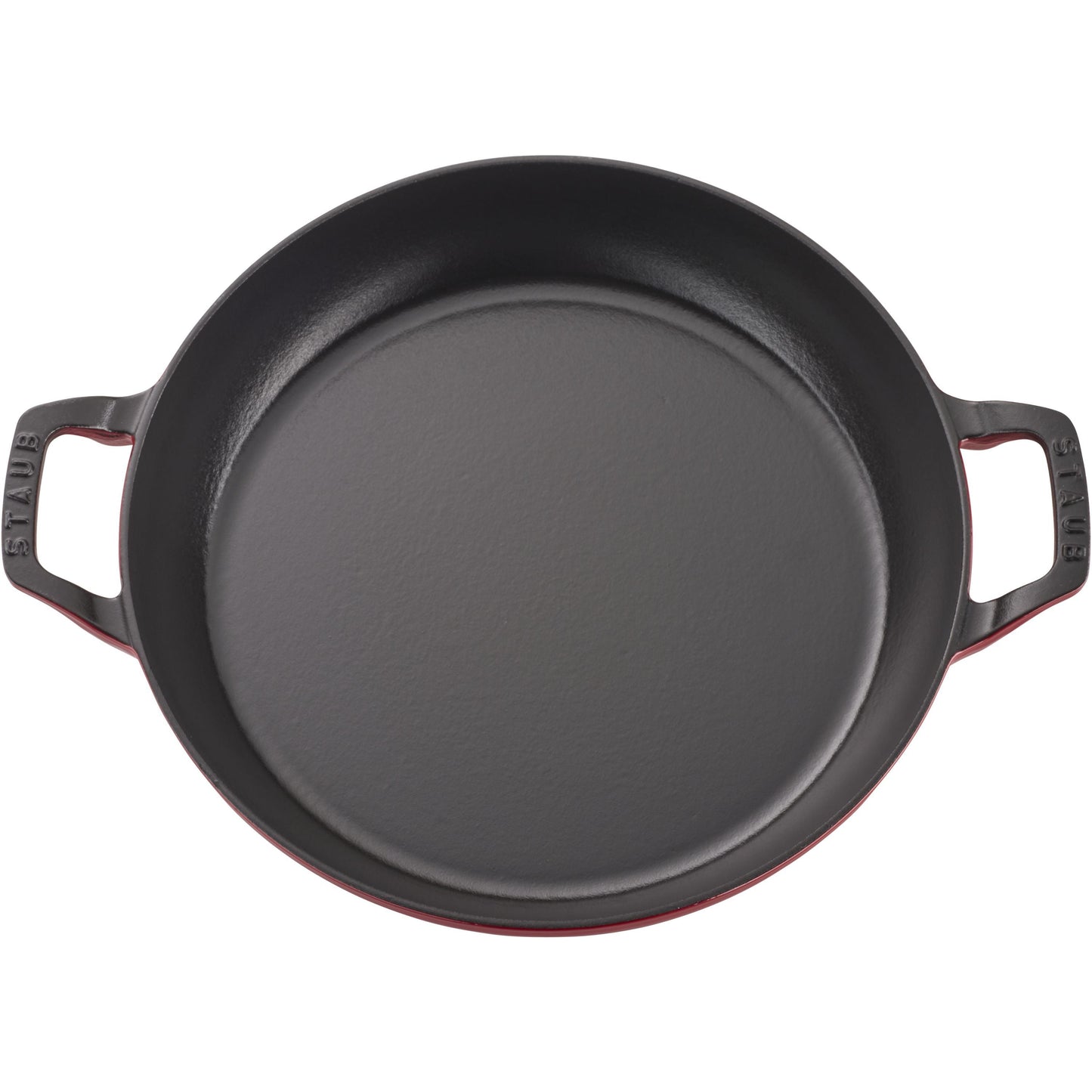 STAUB Braisers 3.5 L Cast Iron Round Heritage Braiser/Sauté Pan, Cherry