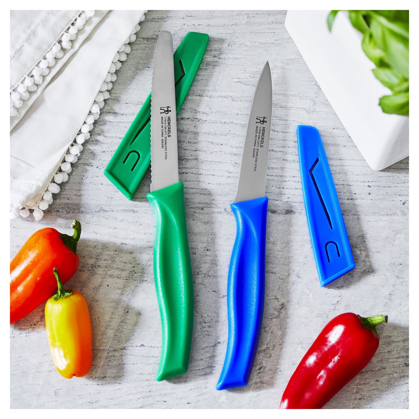 HENCKELS Kitchen Elements 2 Piece, Knife Set, Mixed Colours