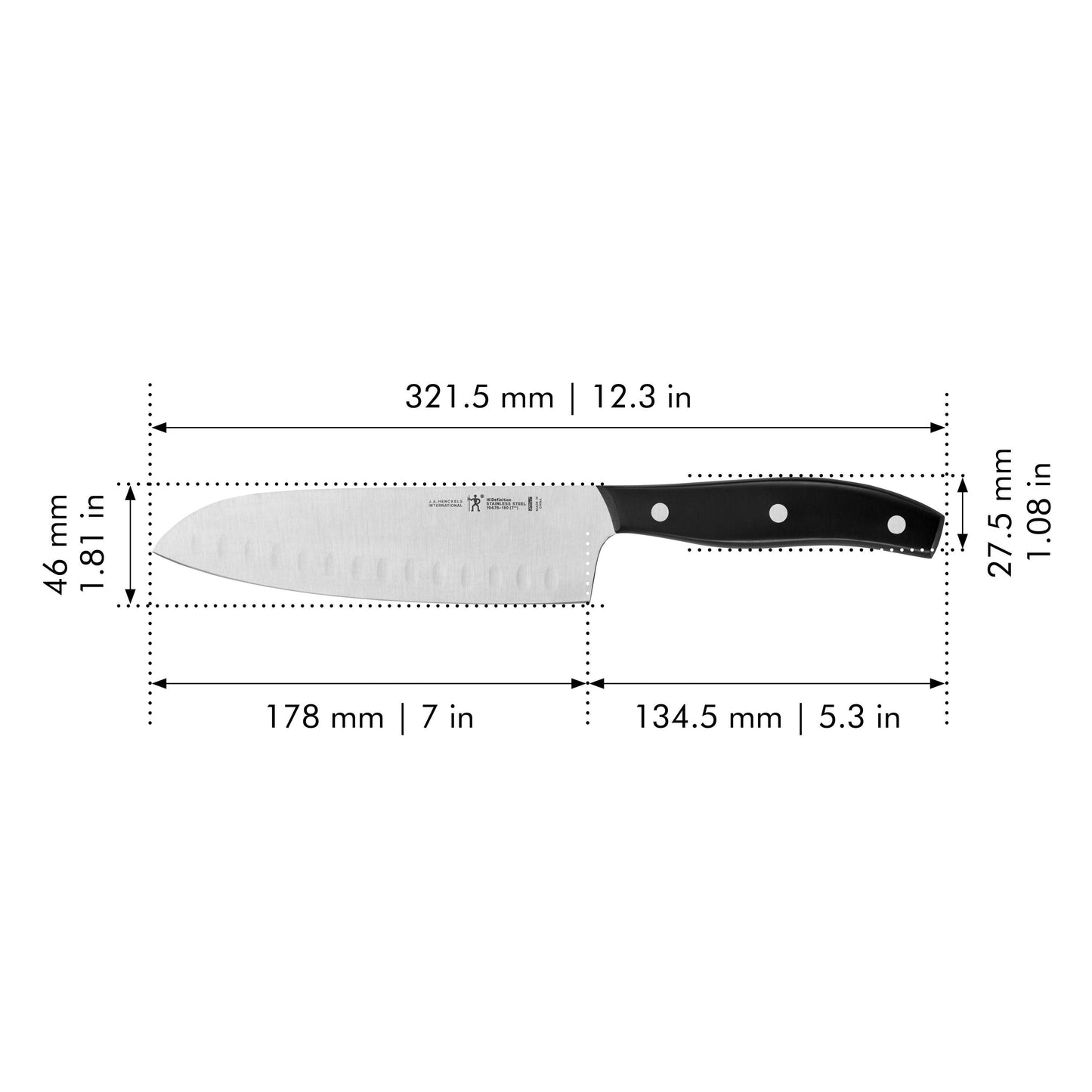 HENCKELS Definition 7 Inch Santoku