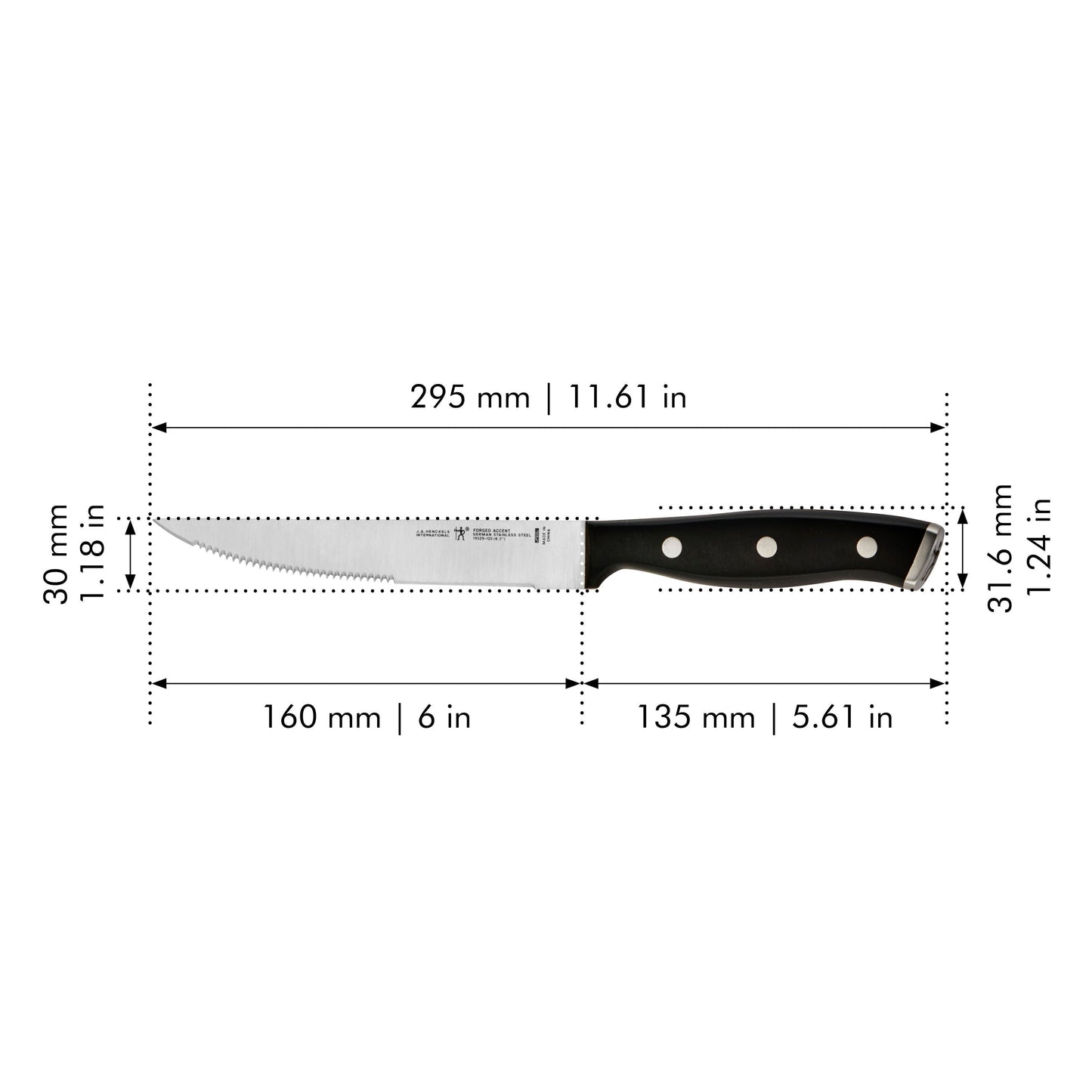 HENCKELS Forged Accent 6.5 Inch Utility Knife, Black