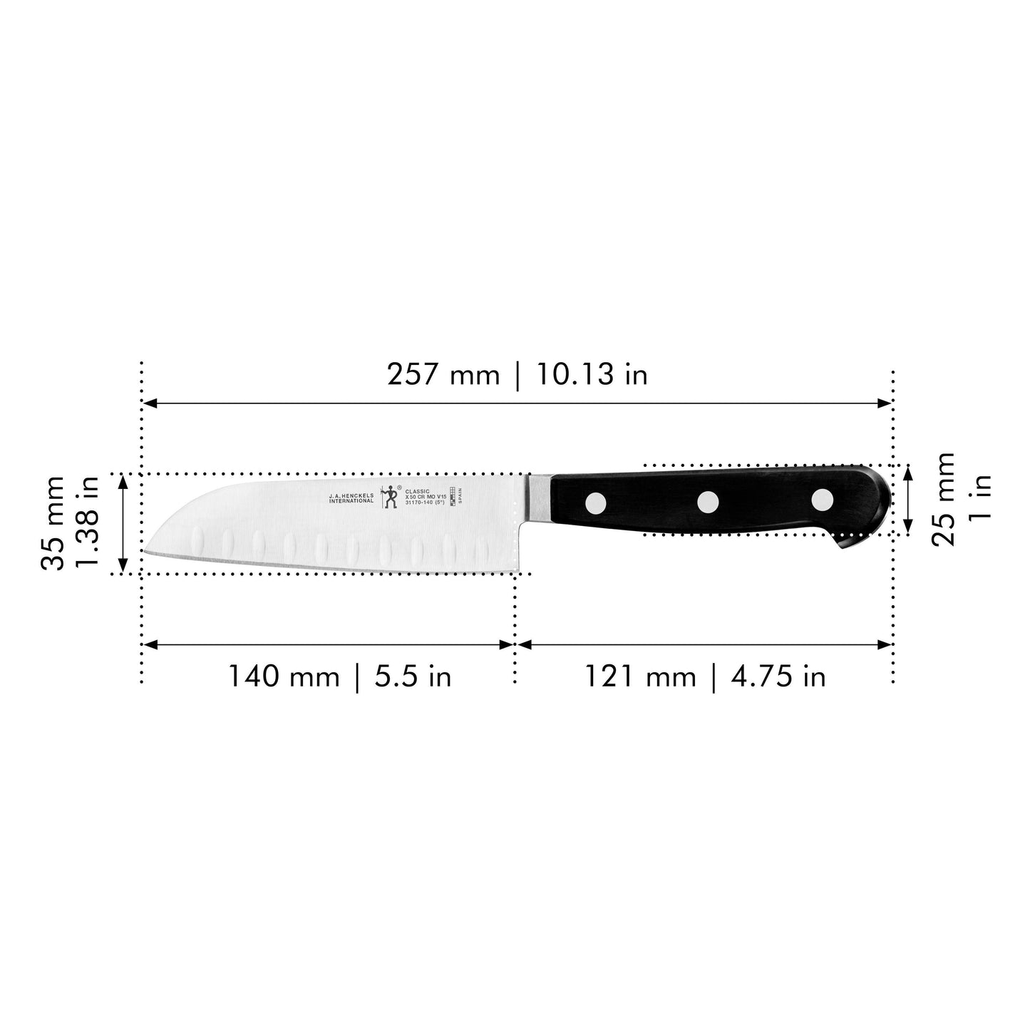 HENCKELS Classic 5 inch Santoku