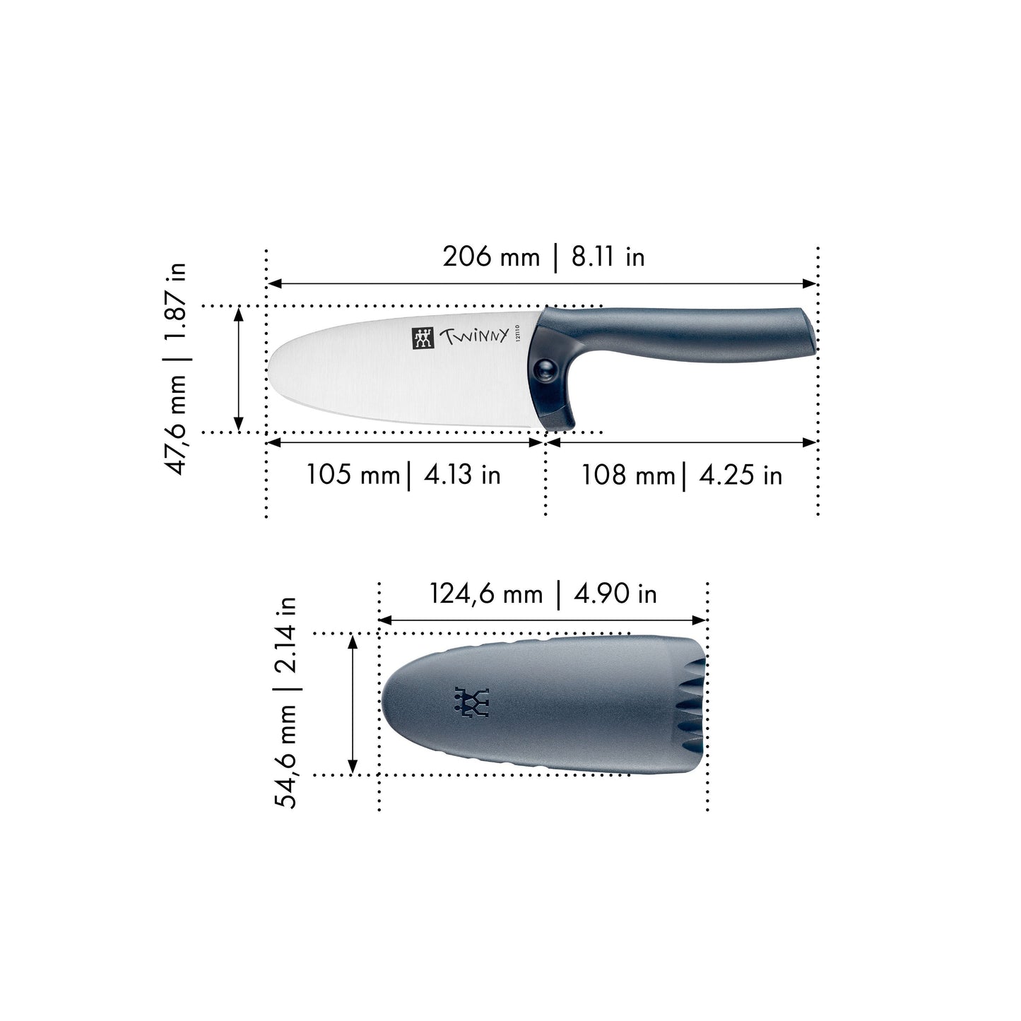 ZWILLING Twinny 4.25 inch, Chef's Knife, Blue