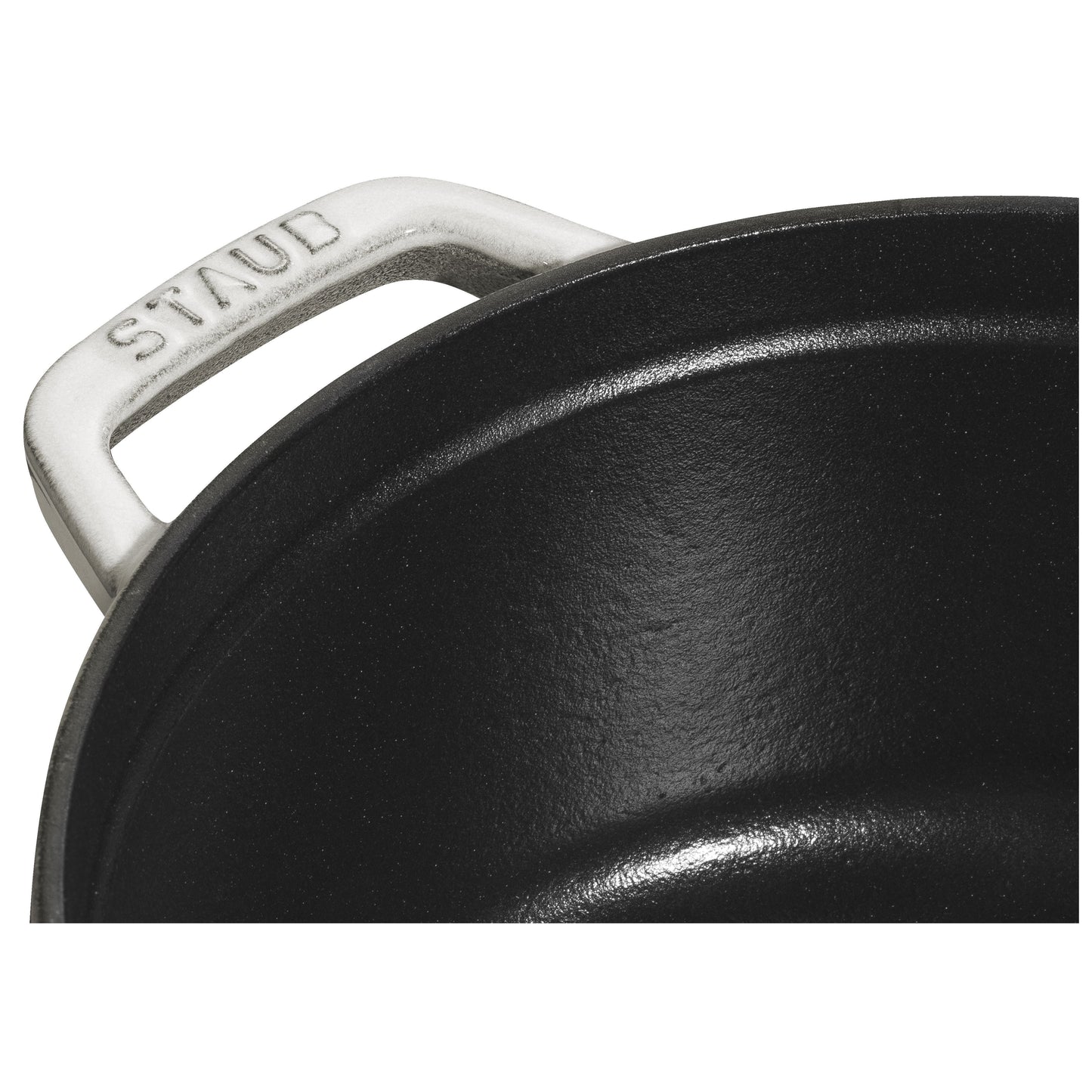 STAUB La Cocotte 5.25 L Cast Iron Round Cocotte, White Truffle