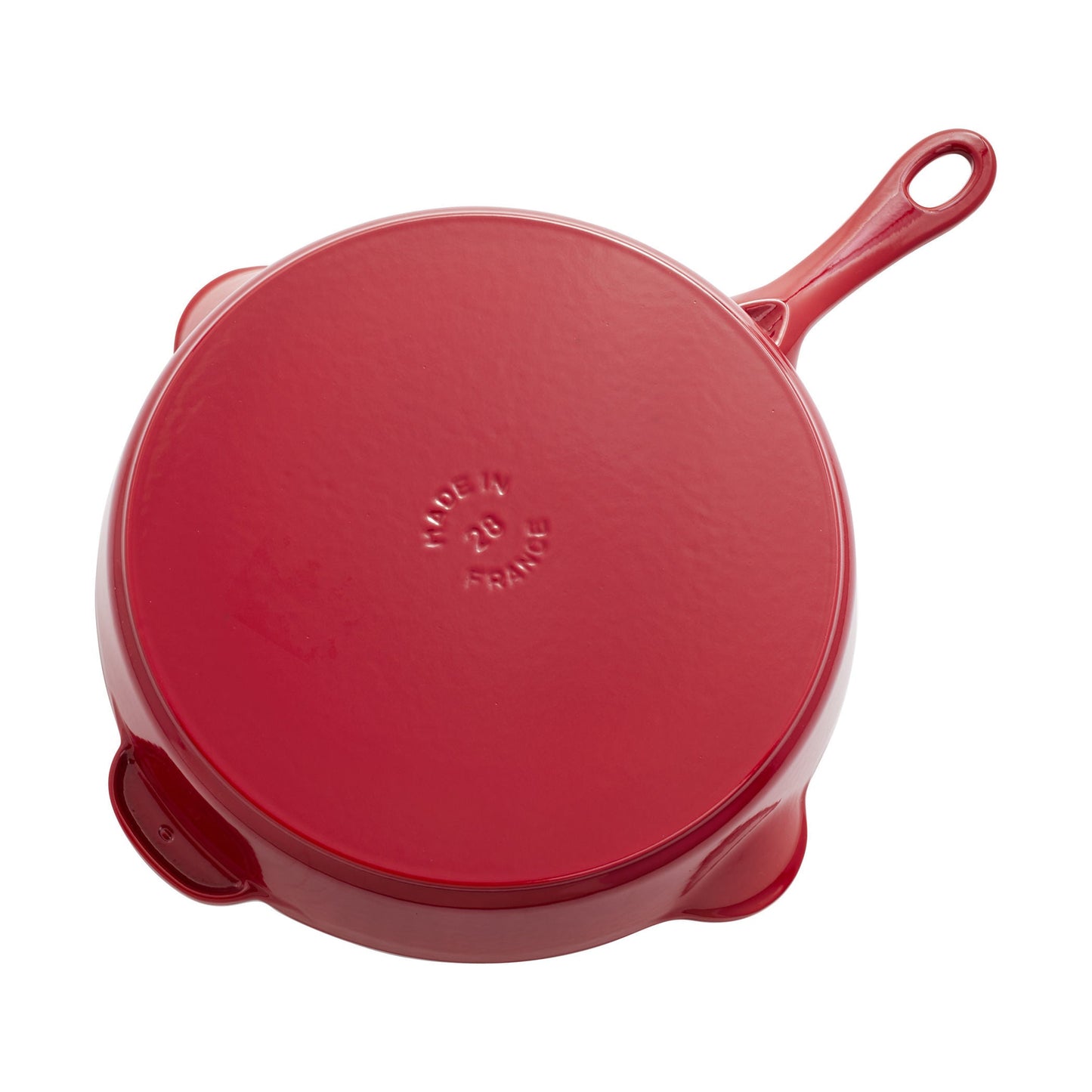 STAUB Pans 28 cm / 11 inch Cast Iron Traditional Deep Frypan, Cherry