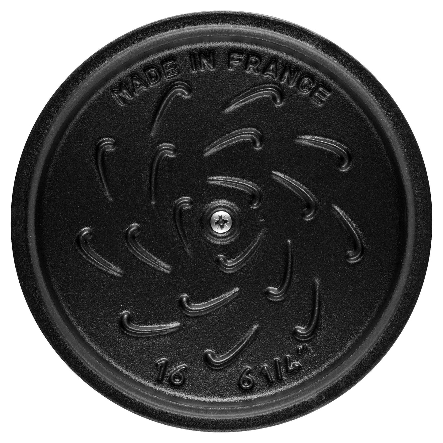 STAUB La Cocotte 1.75 L Cast Iron Round Rice Cocotte, Black