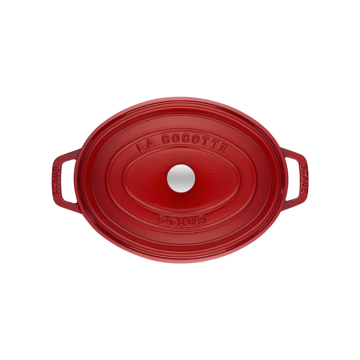 STAUB La Cocotte 5.5 L Cast Iron Oval Cocotte, Cherry