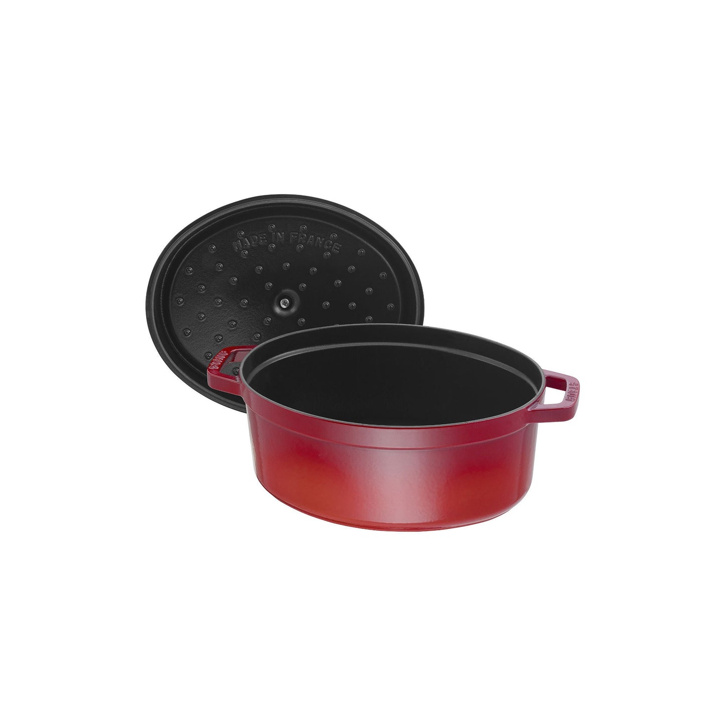 STAUB La Cocotte 6.75 L Cast Iron Oval Cocotte, Cherry