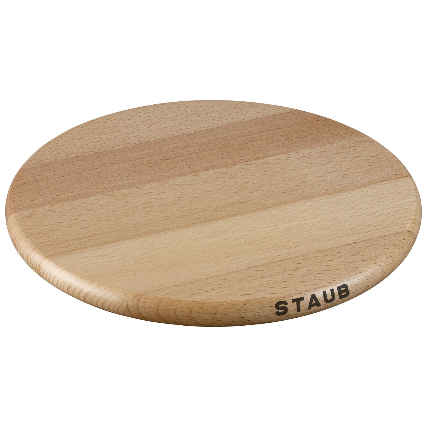 STAUB Specialities 23 cm Round Beech Trivet Magnetic, Brown