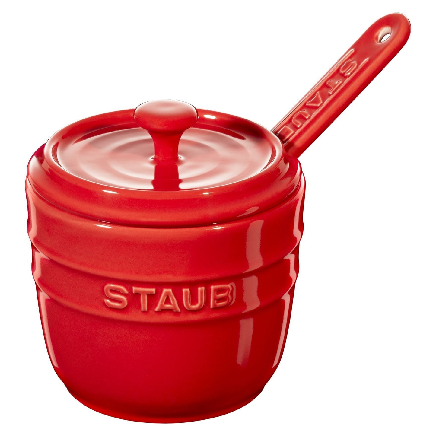 STAUB Ceramique 9 cm Ceramic Round Sugar Bowl, Cherry