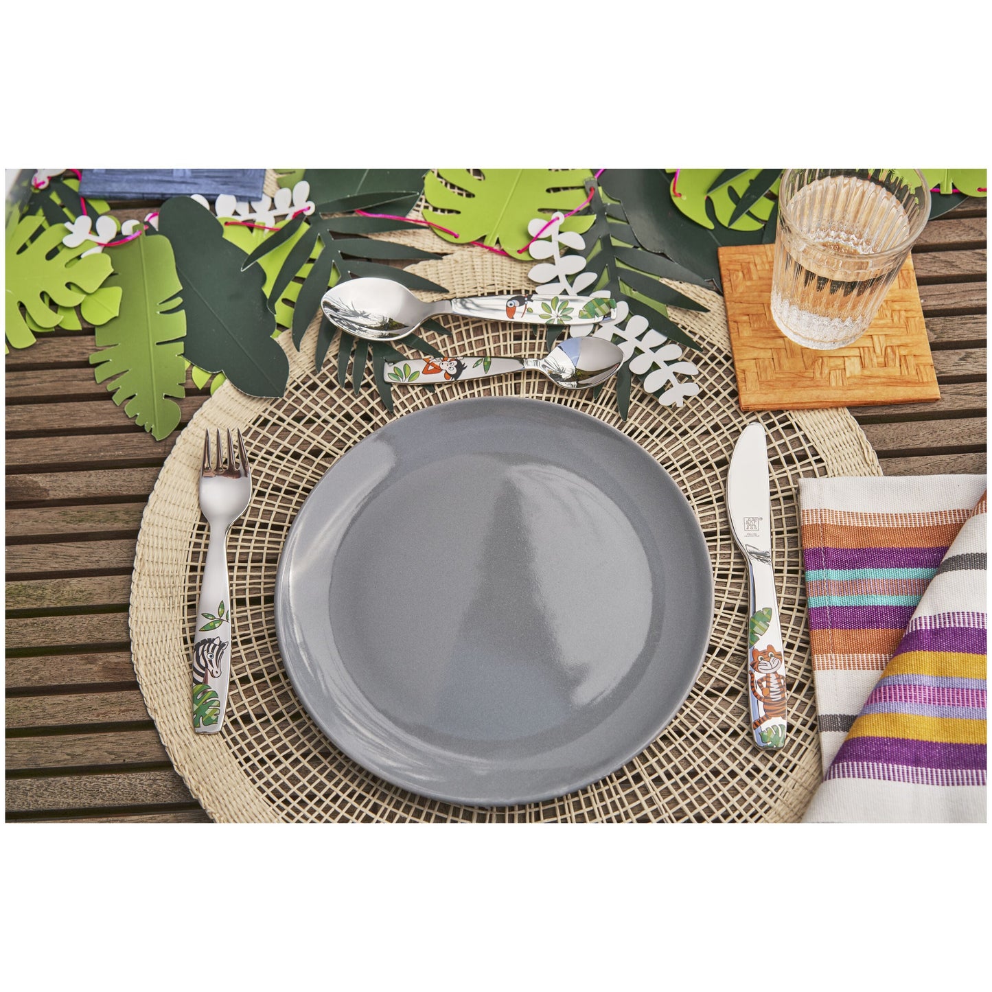 ZWILLING Jungle 4 Piece, Children's Flatware Set, Silver