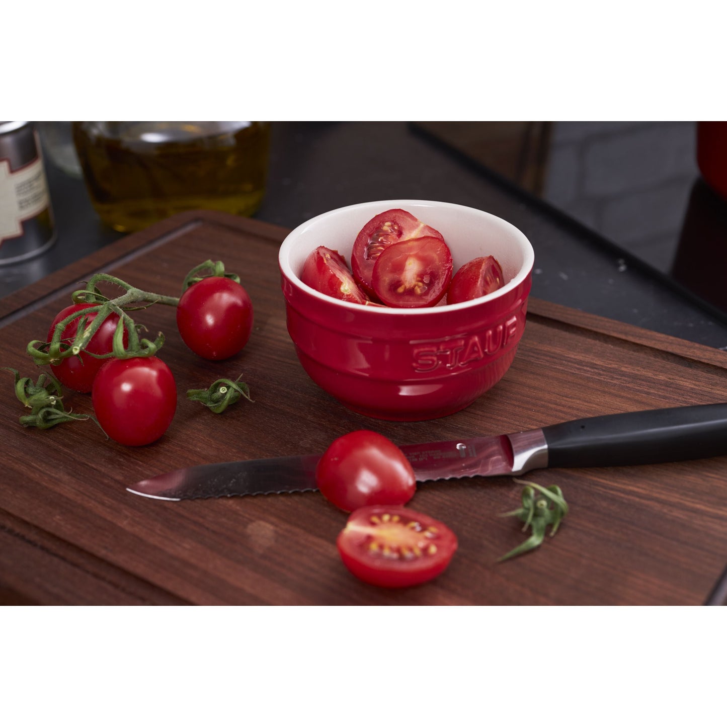 STAUB Ceramique 9 Cm / 2 Piece Ceramic Round Ramekin Set, Cherry