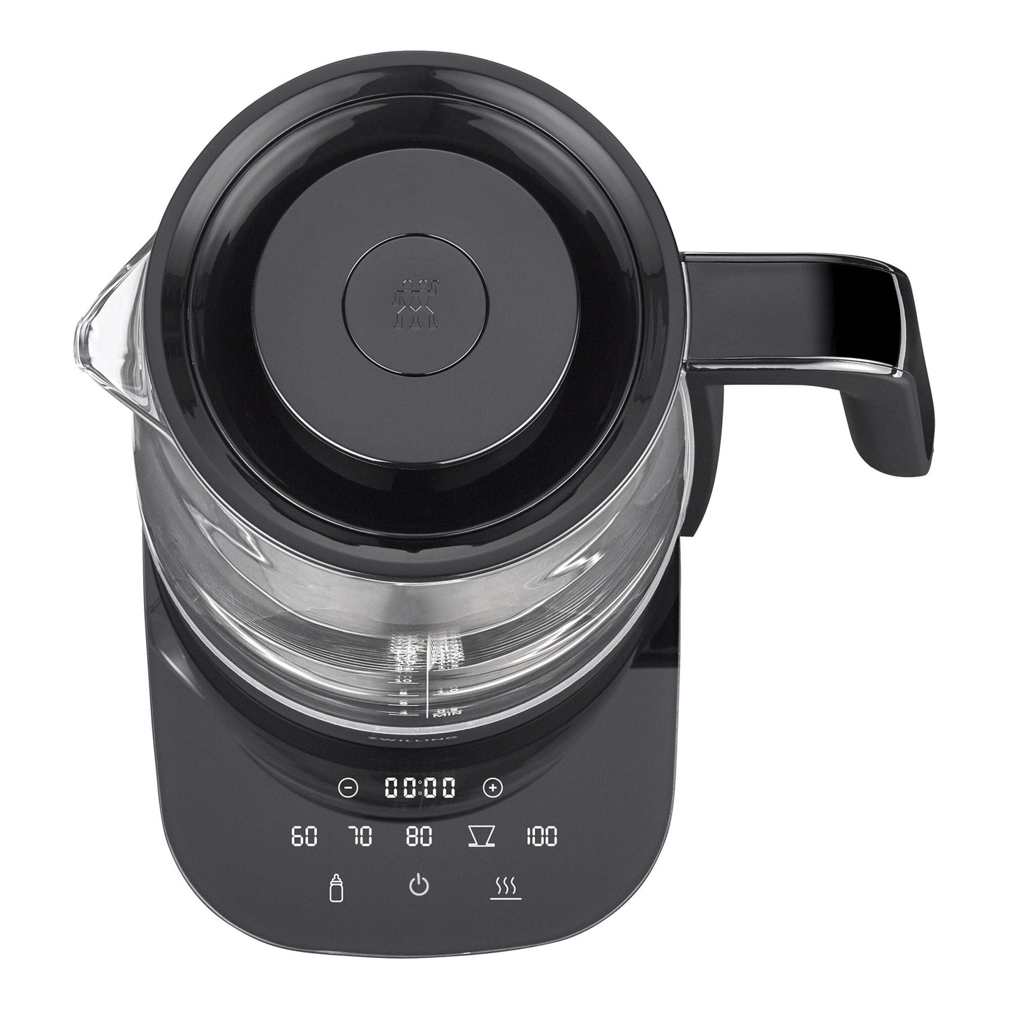 ZWILLING Enfinigy 1.7 L Glass Programable Electric Kettle, Black