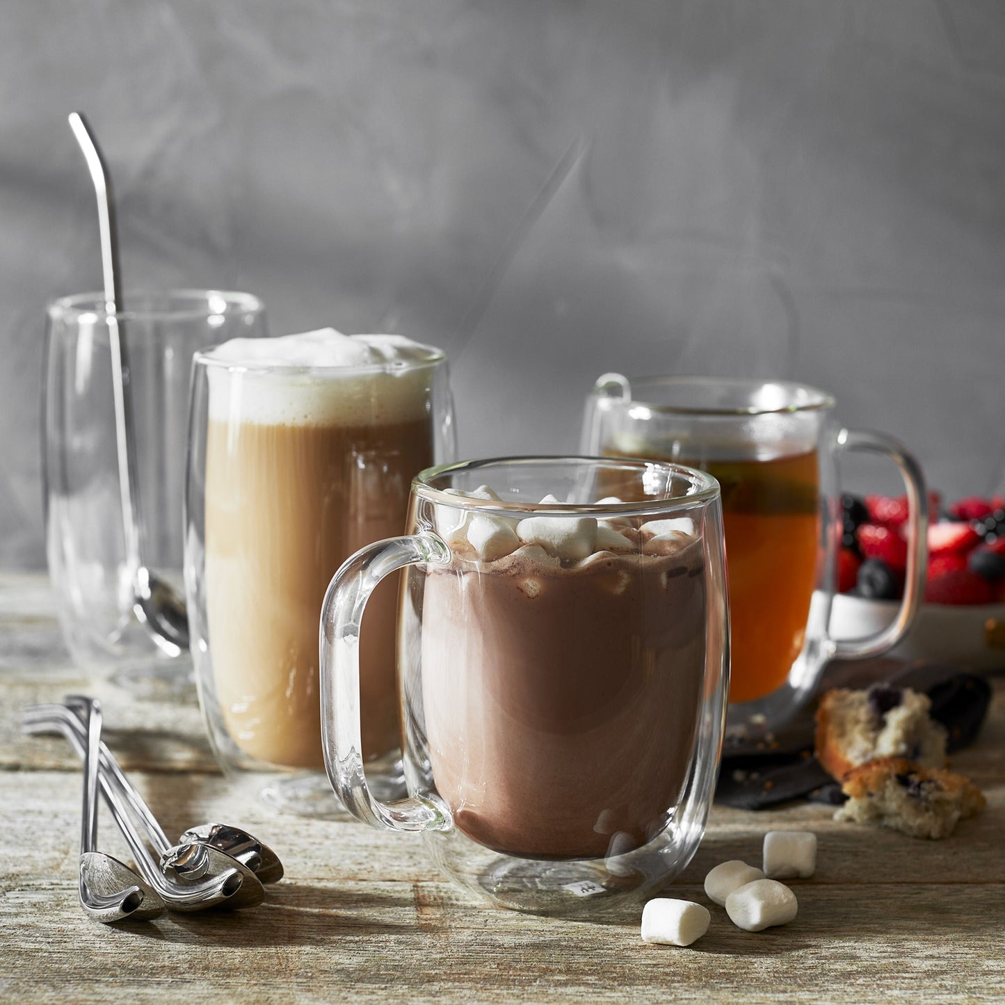 ZWILLING Sorrento Plus 2 Piece Latte Glass Set, Transparent