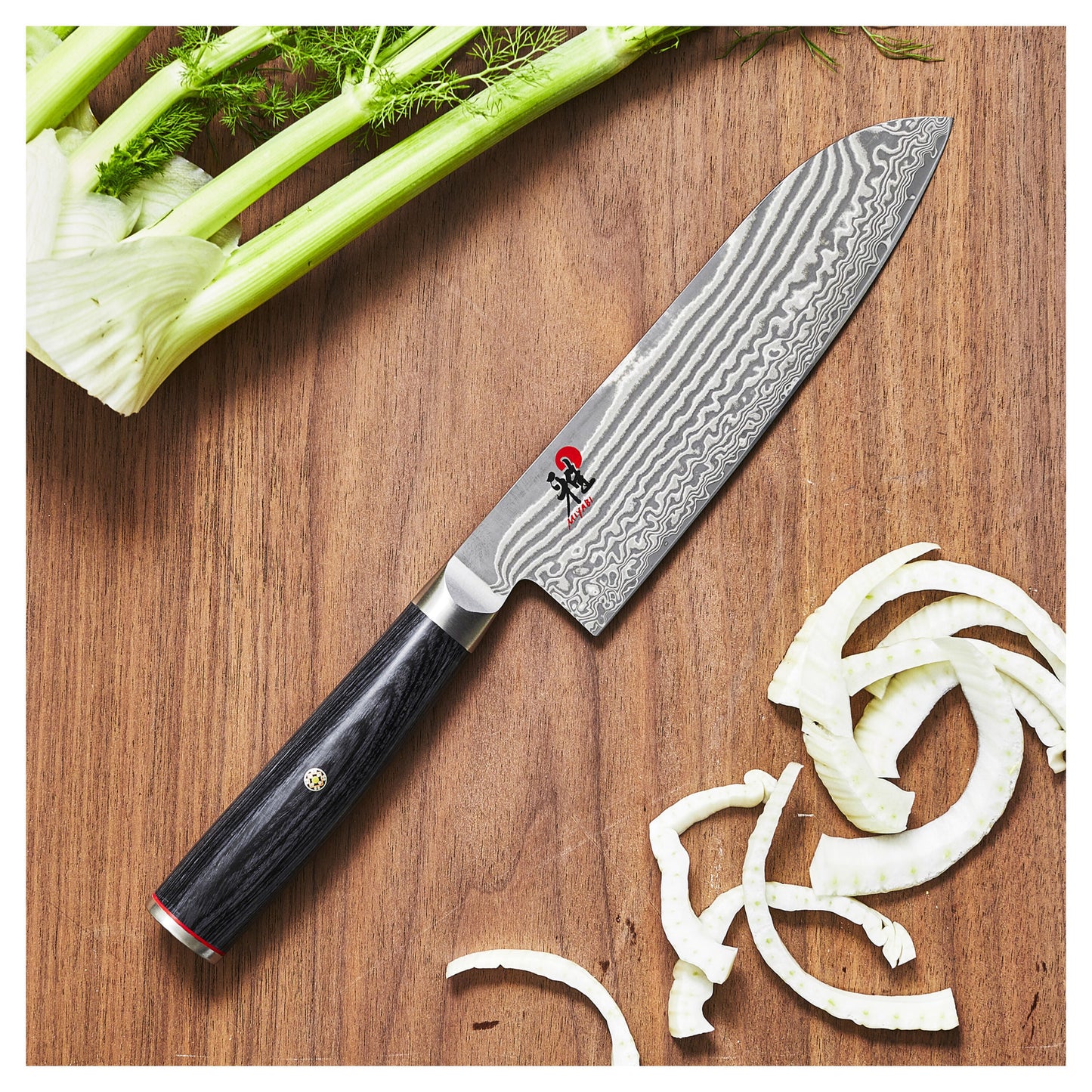 MIYABI 5000 FC-D 7 inch Santoku, Black
