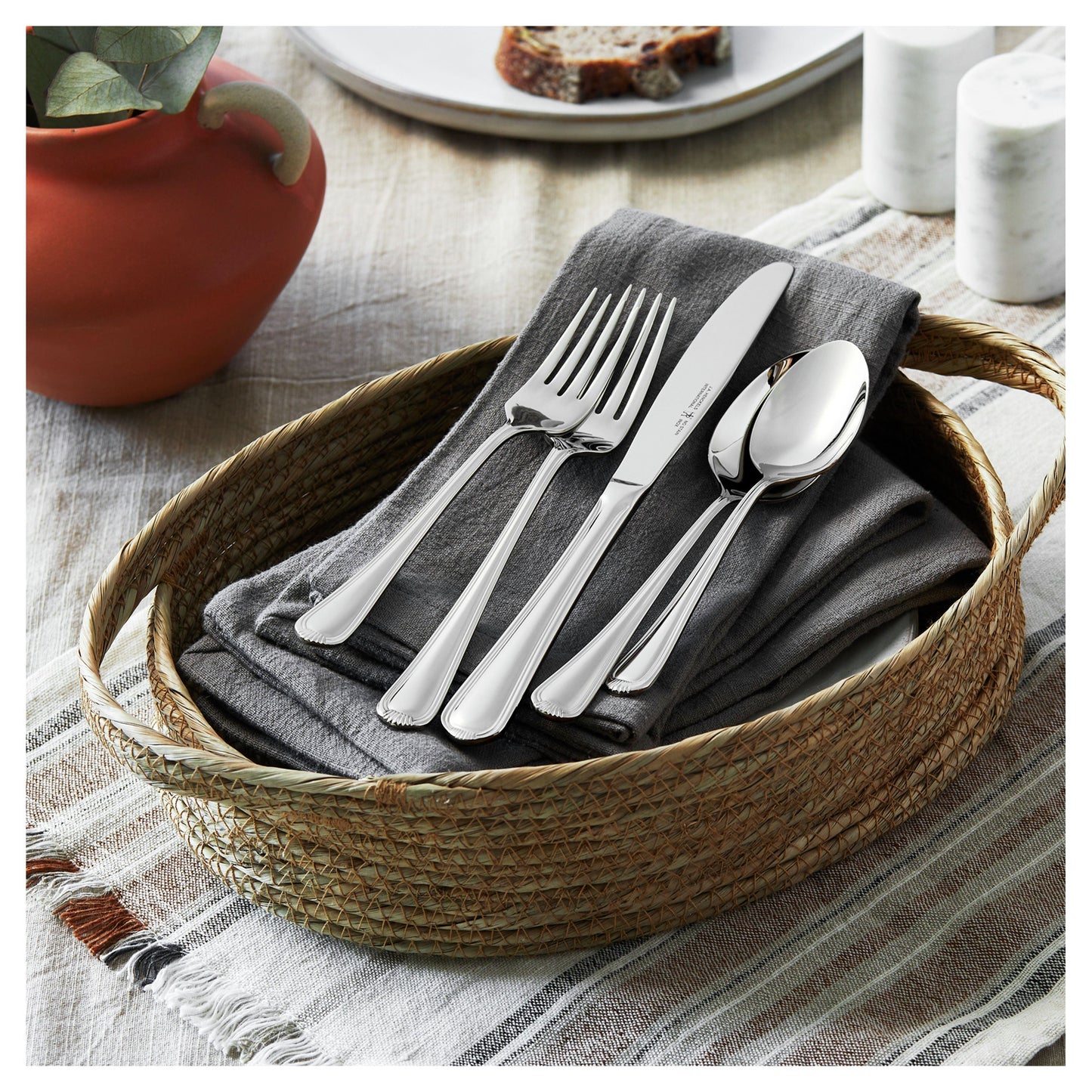HENCKELS Alcea 65 Piece Flatware Set Polished