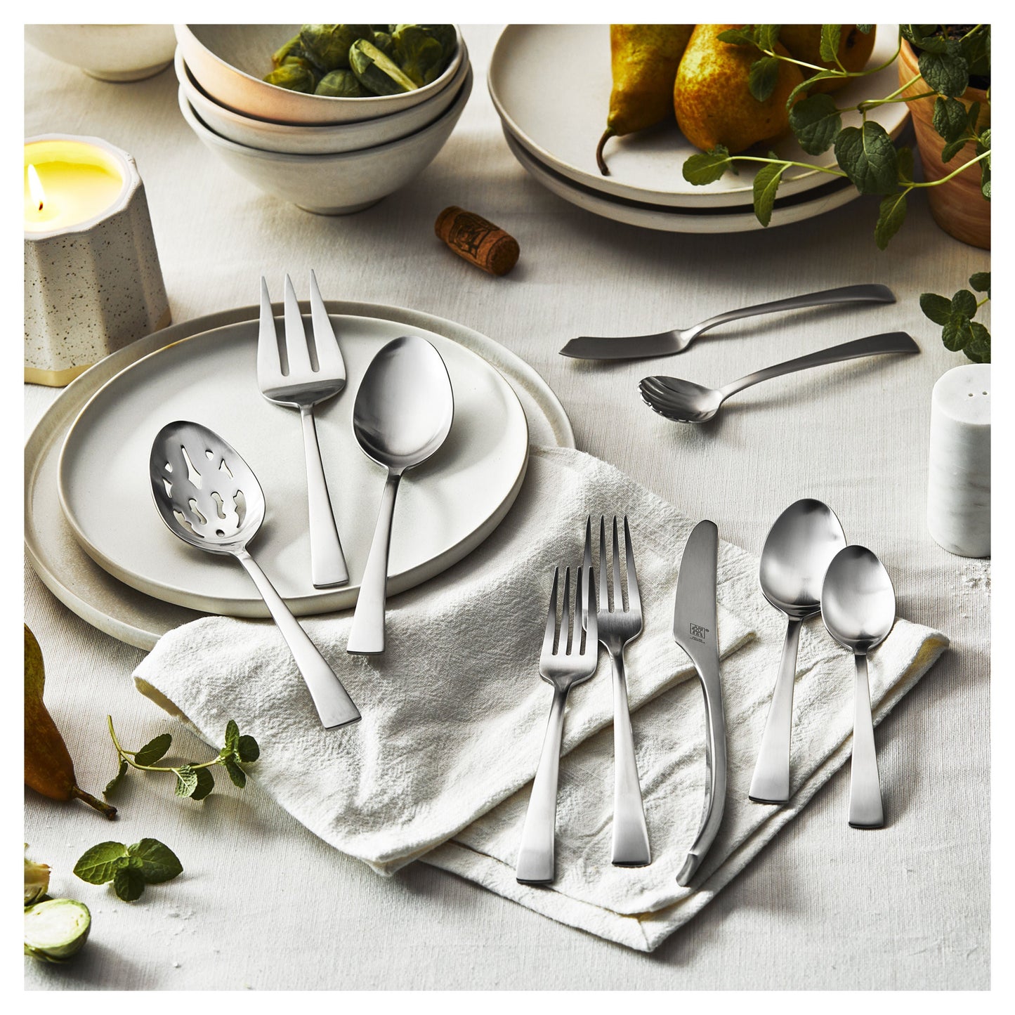 ZWILLING Bellasera 45 Piece Flatware Set Matted Satin Finished
