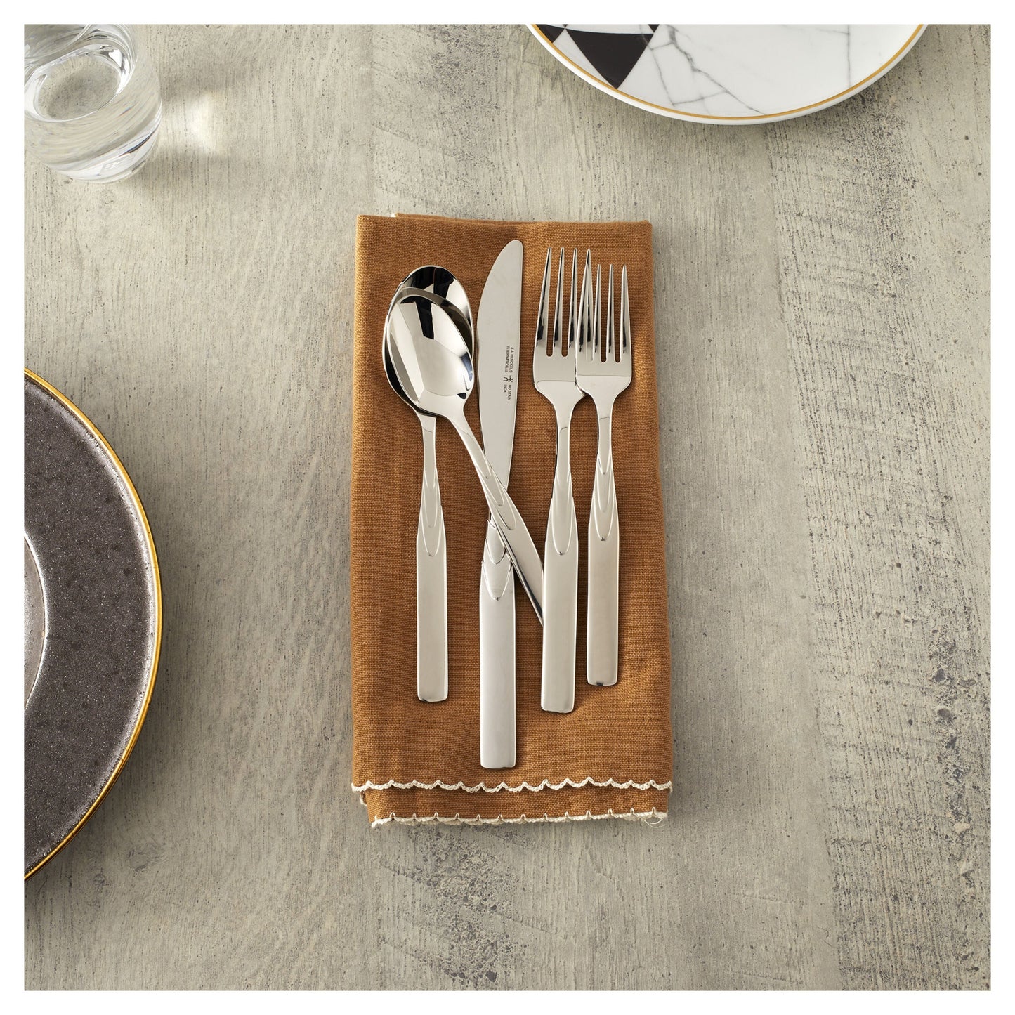 HENCKELS Rapture 45 Piece Flatware Set Polished