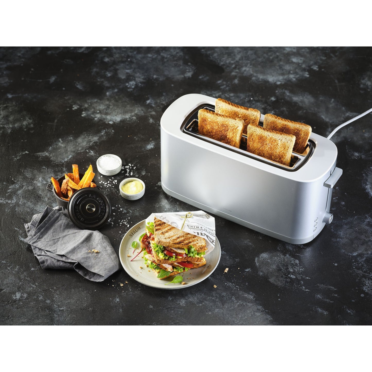 ZWILLING Enfinigy 2 Long Slots Toaster - Silver