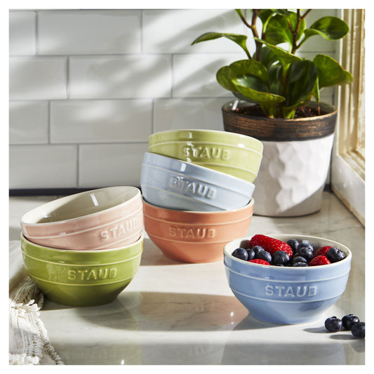 STAUB Ceramique 12 cm / 6 Piece Ceramic Bowl Set In Macaron Colours, Mixed Colours