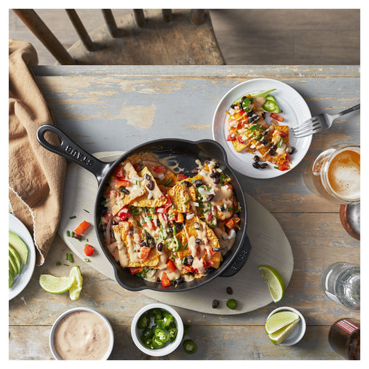 STAUB Pans 22 cm / 8.5 inch Cast Iron Traditional Deep Frypan, Black