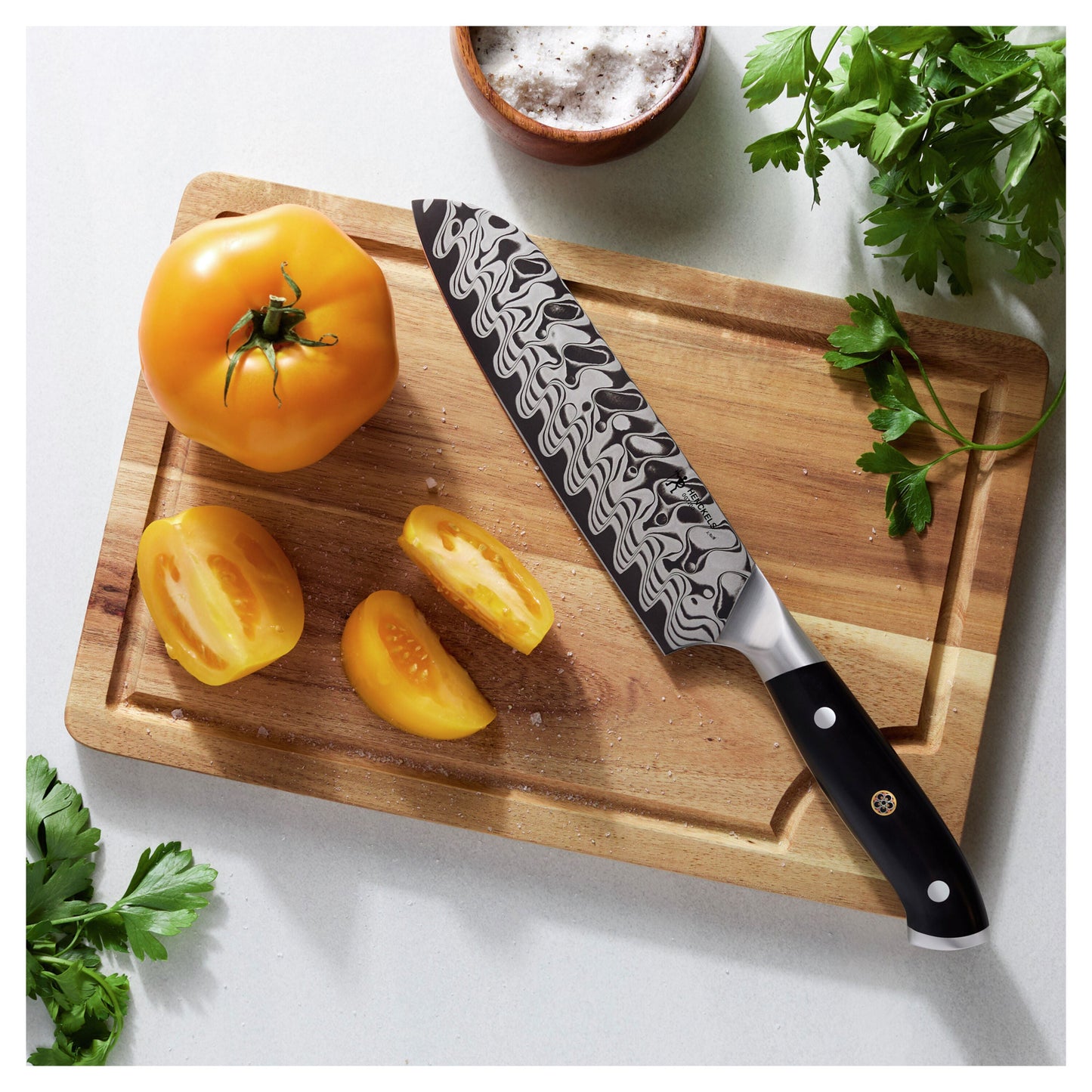 HENCKELS Compass Damascus 7 inch Santoku