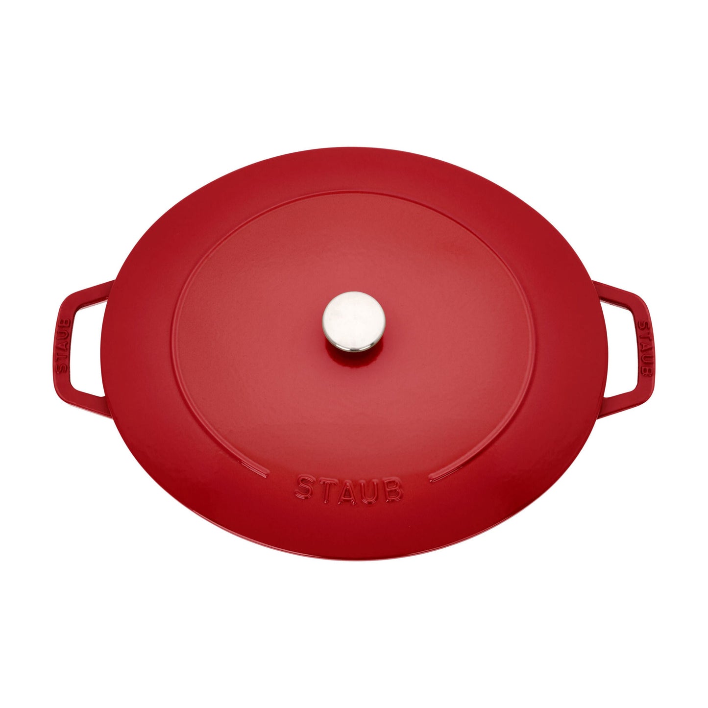 Staub La Cocotte 6 L Cast Iron Oval Wide Oval Dutch Oven, Cherry