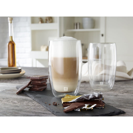 ZWILLING Sorrento 2 Piece Latte Glass Set, Transparent