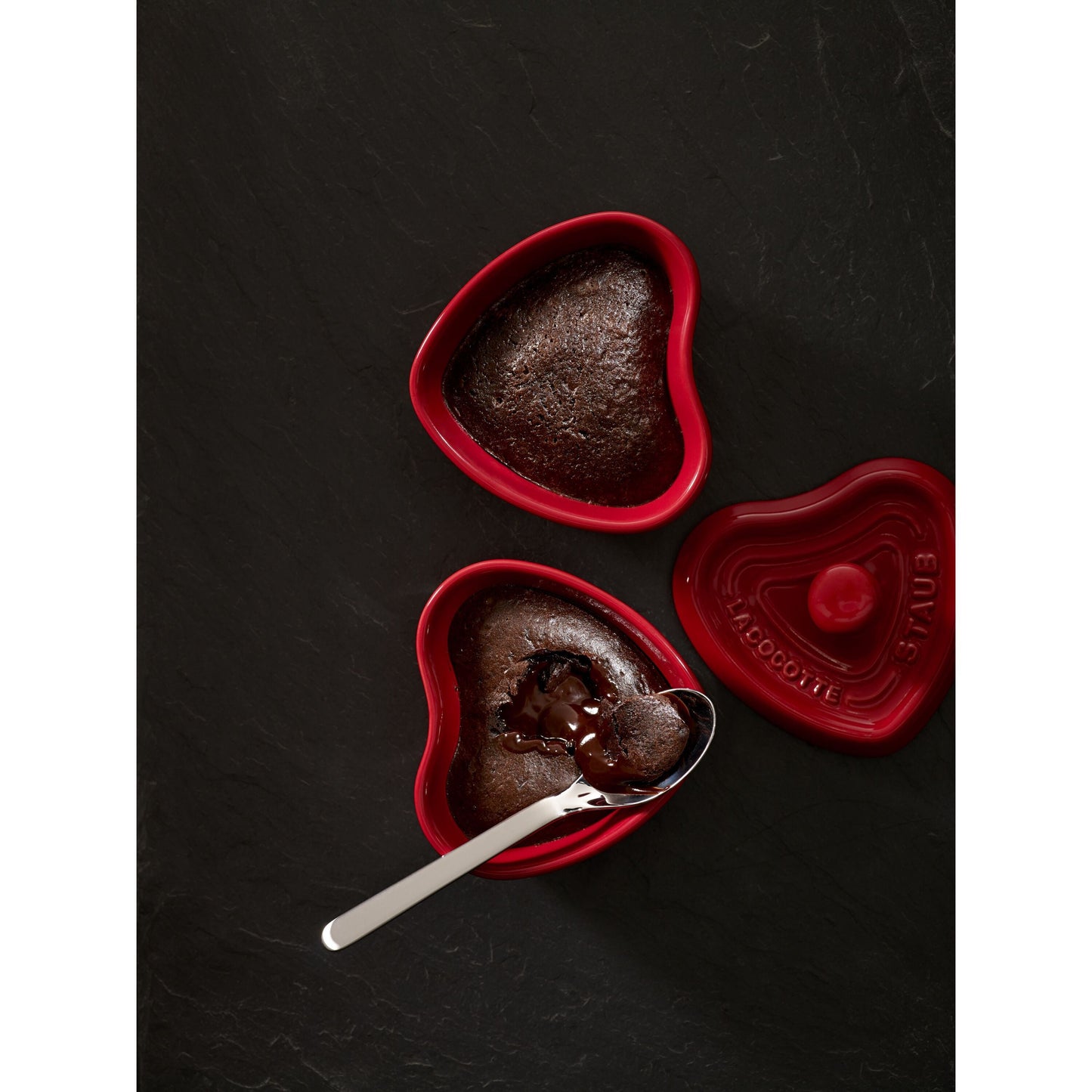 STAUB Ceramique 200 Ml Ceramic Heart Mini Cocotte, Cherry