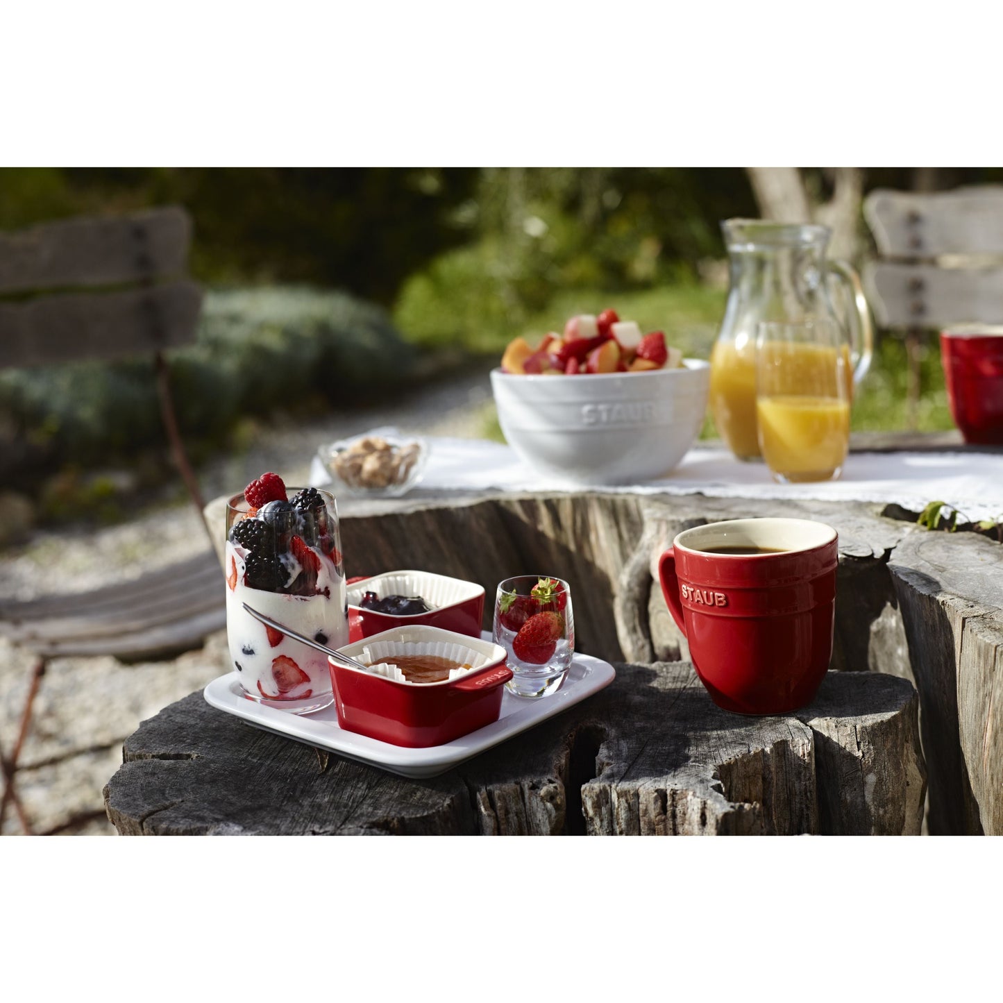 STAUB Ceramique 5 Piece Ceramic Appetiser Set, Cherry