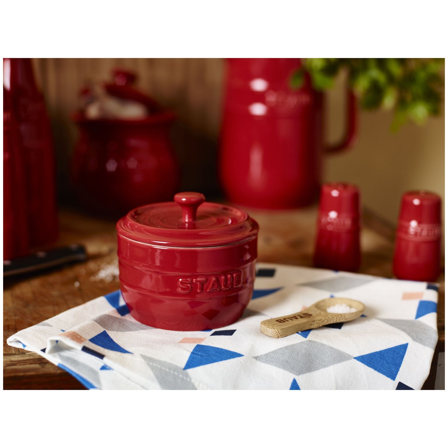 STAUB Ceramique 8 Cm Ceramic Salt Crock, Cherry