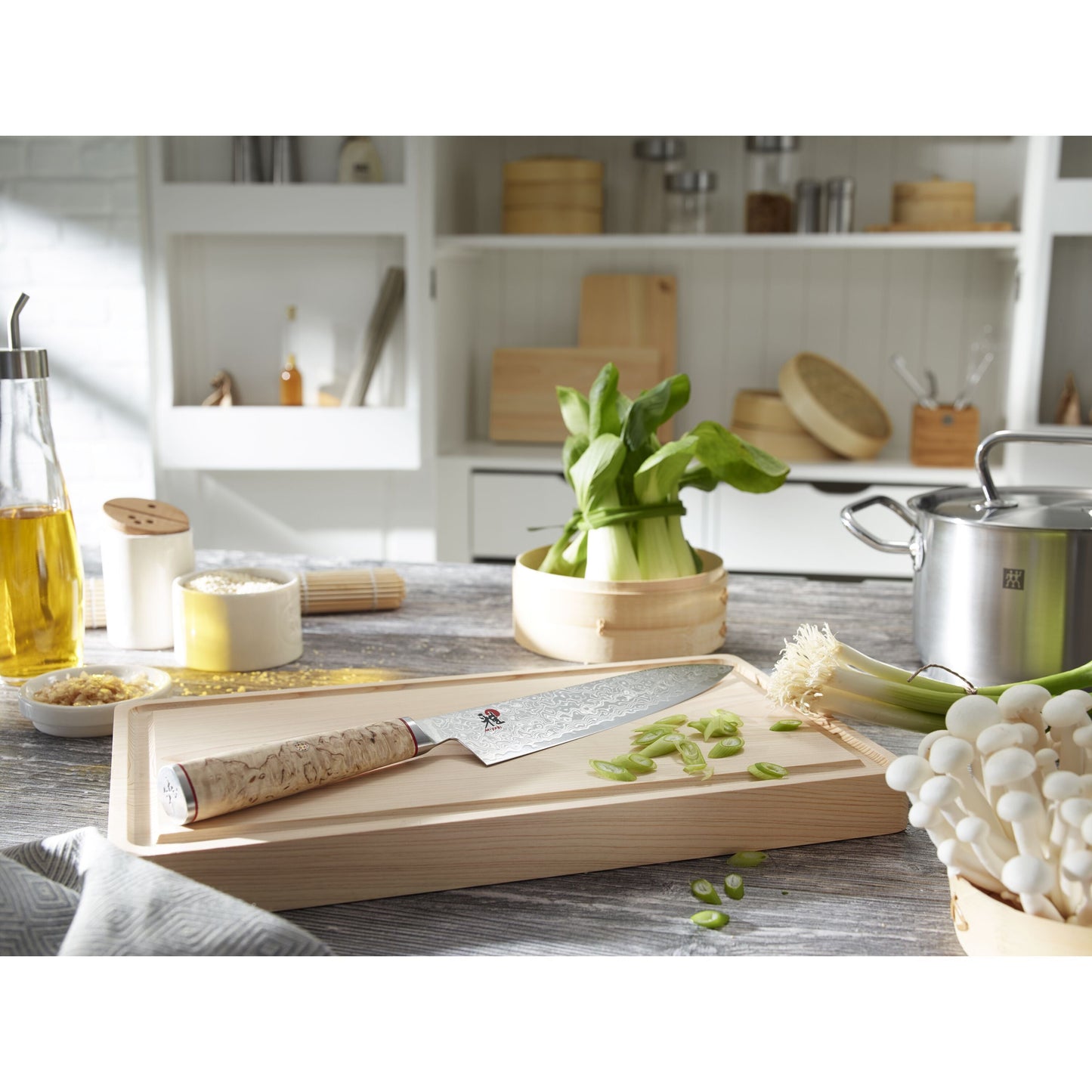 MIYABI 5000 MCD 7 Inch Santoku, Brown