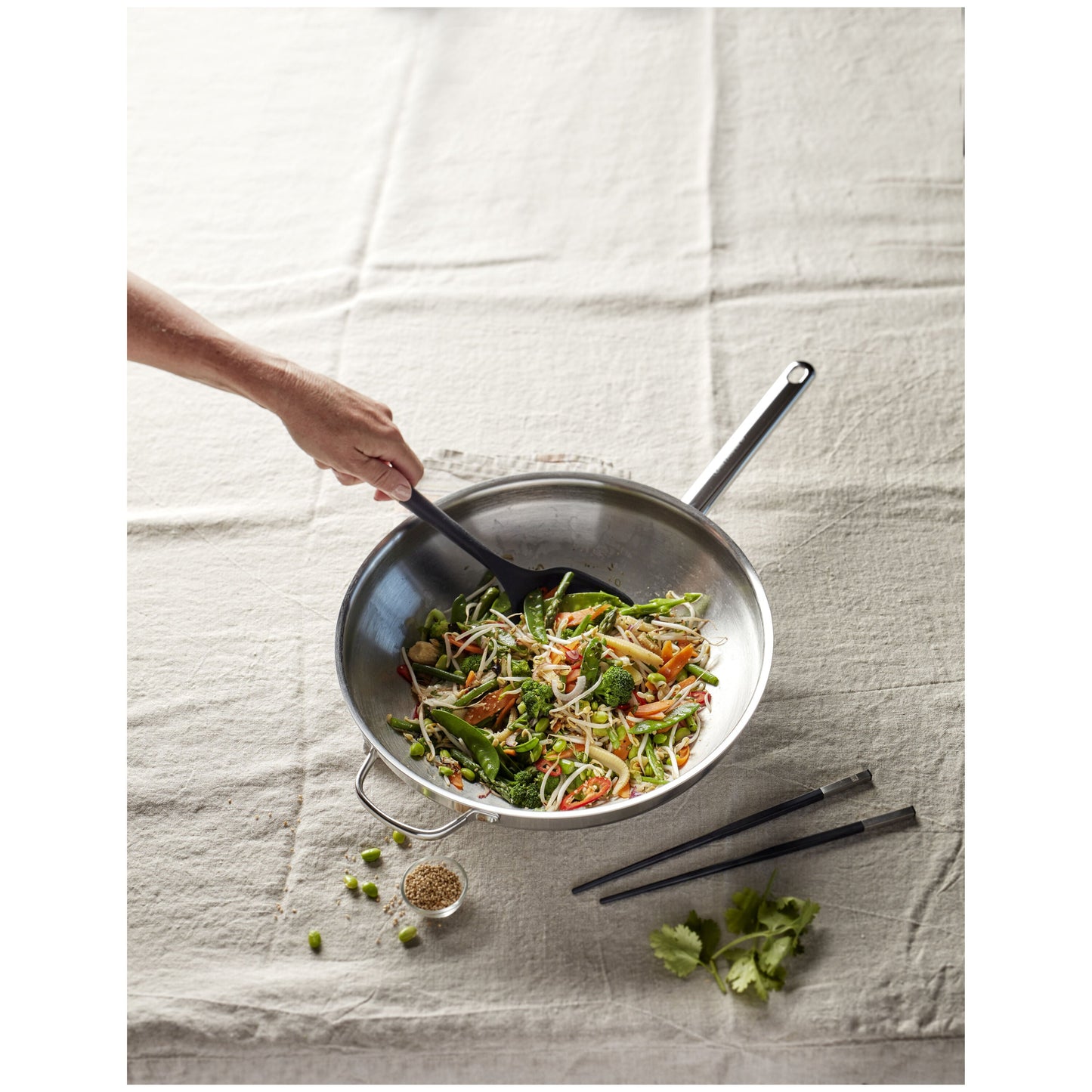 ZWILLING Plus 32 Cm / 12.5 Inch 18/10 Stainless Steel Wok