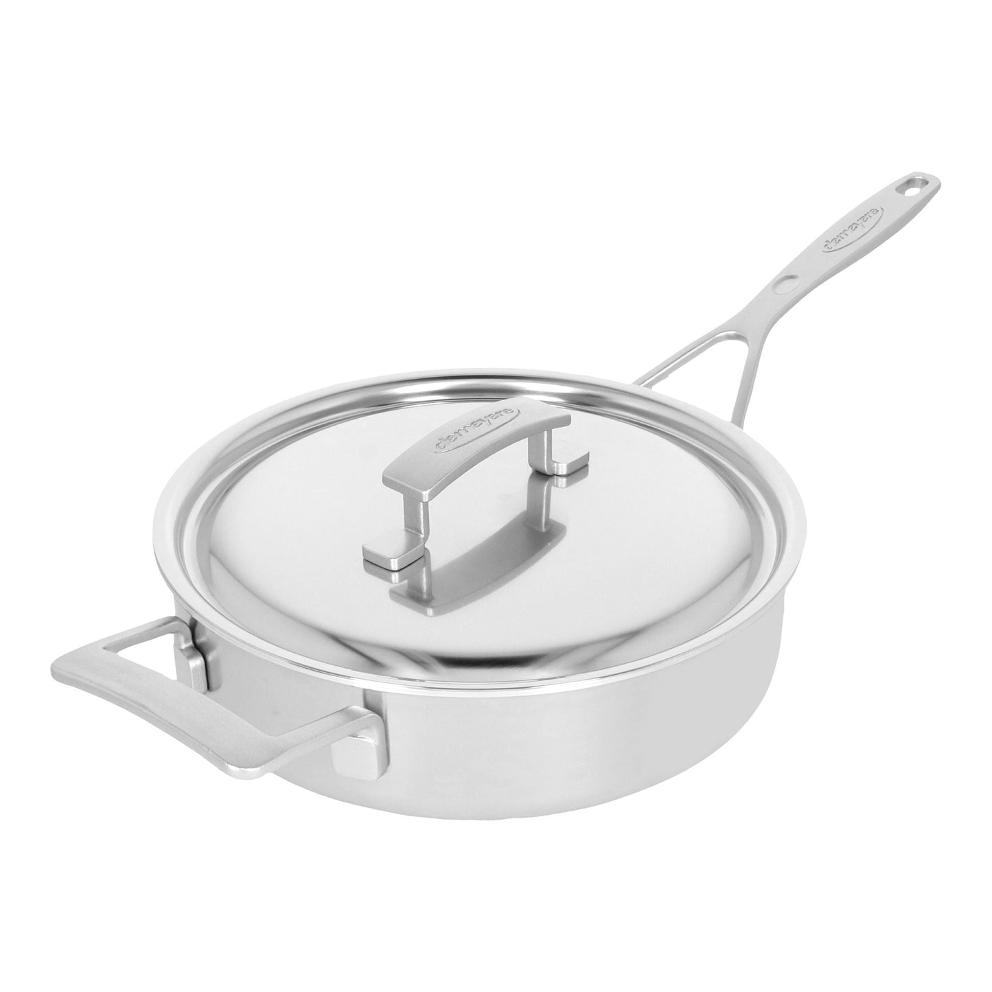 DEMEYERE Industry 5-Ply 3-Qt Stainless Steel Saute Pan With Handle Helper