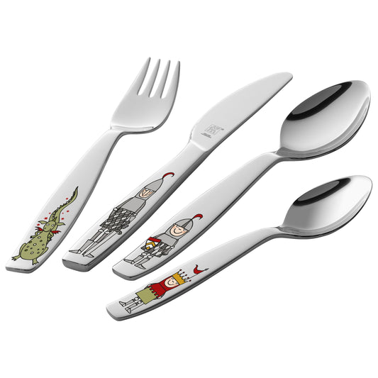 ZWILLING Eckbert 4 Piece, Children's Flatware Set, Silver