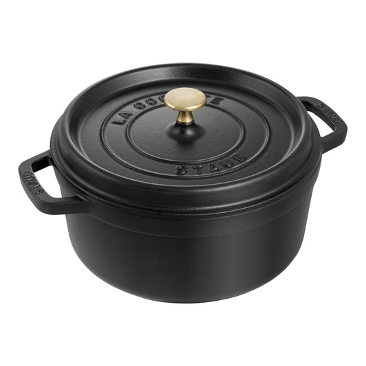 STAUB La Cocotte 6.75 L Cast Iron Round Cocotte, Black