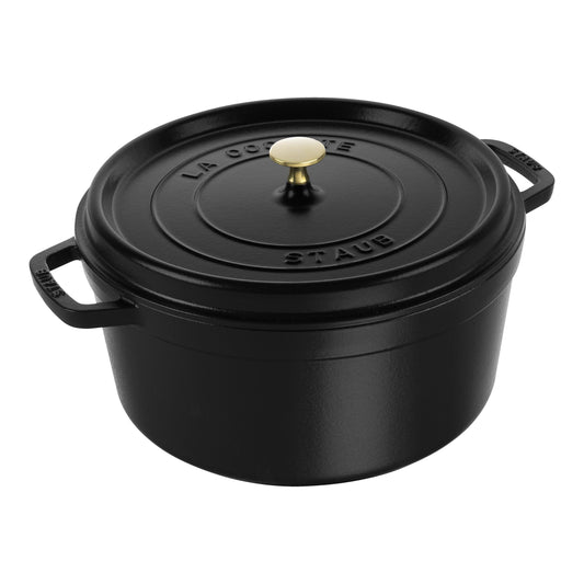 STAUB La Cocotte 8.4 L Cast Iron Round Cocotte, Black