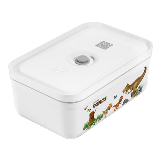 ZWILLING Dinos L Dinos Vacuum Lunch Box With Divider, Plastic, White-Grey