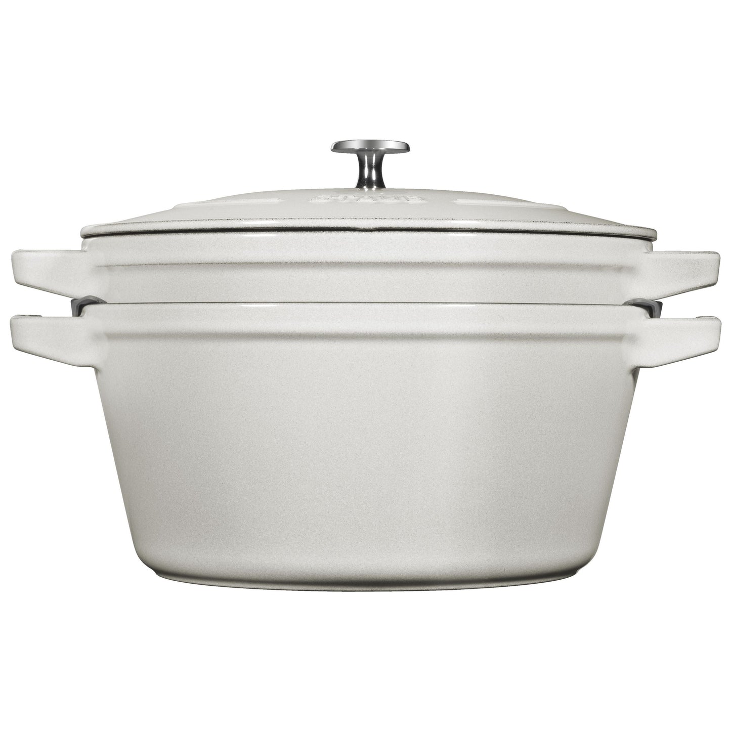 STAUB Stackable Set Stackable Set 3 Piece Cast Iron, White Truffle
