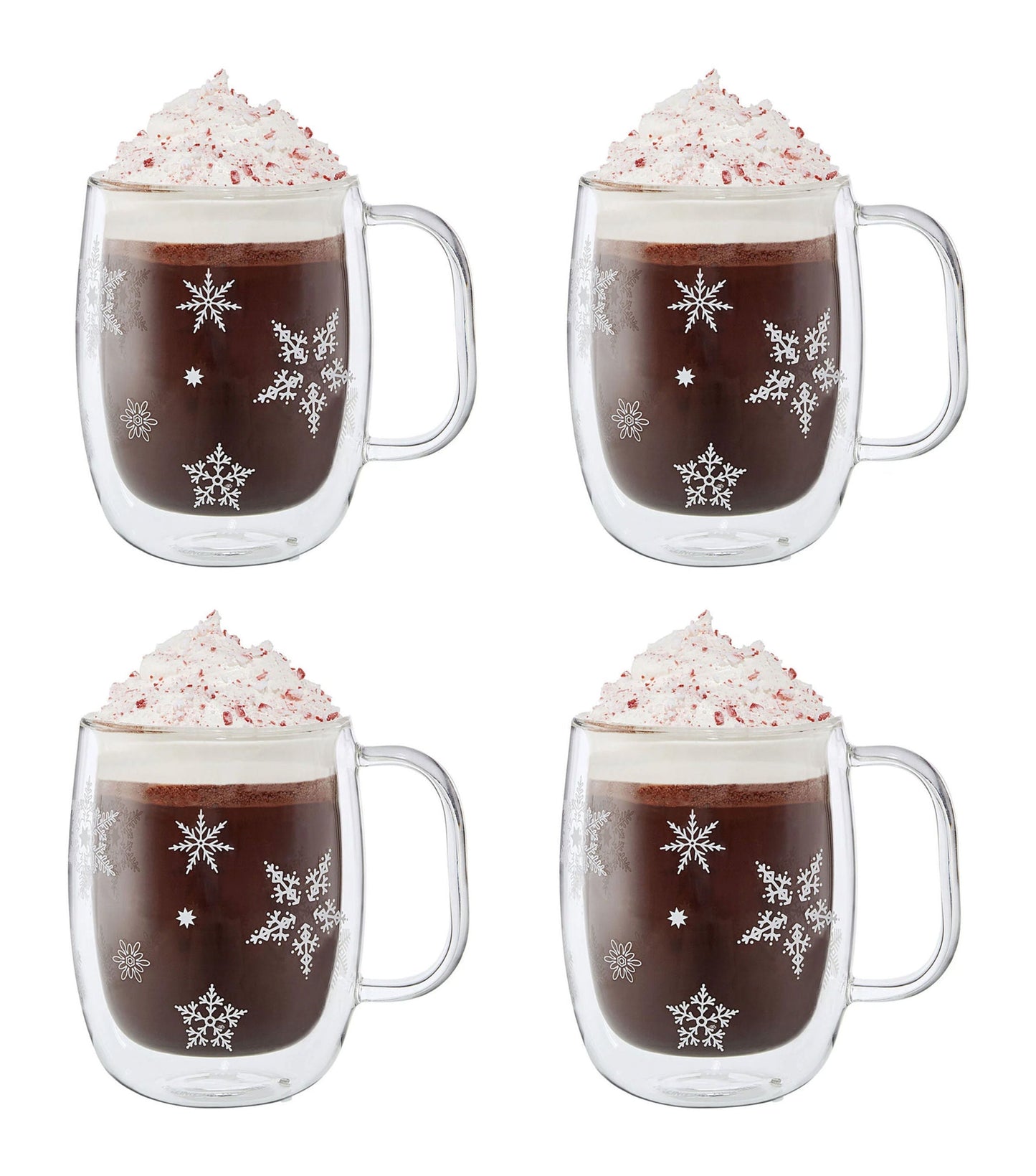 ZWILLING Sorrento Plus Snowflake Double-Walled Mug Set 4 Piece