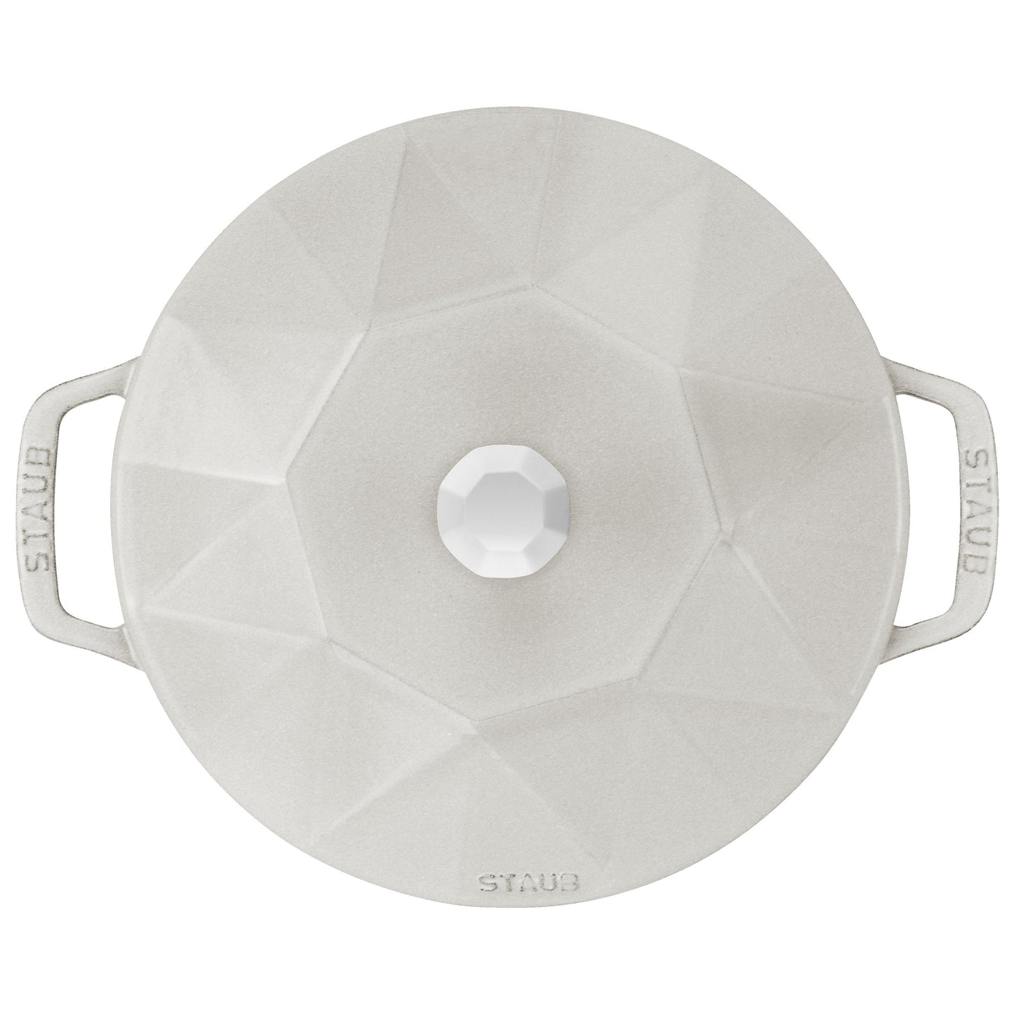 STAUB La Cocotte 2.8 L Cast Iron Diamond Cocotte, White Truffle