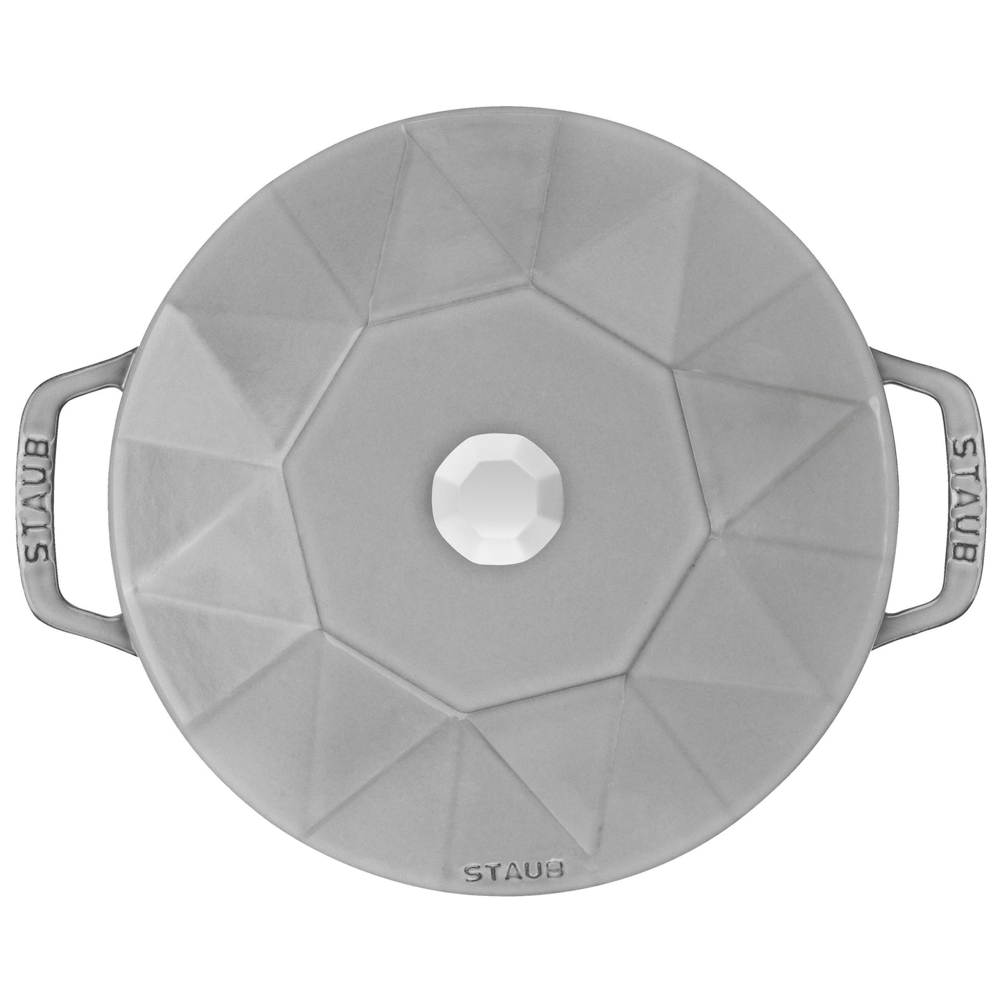 STAUB La Cocotte 2.8 L Cast Iron Round Cocotte Diamond, Graphite-Grey