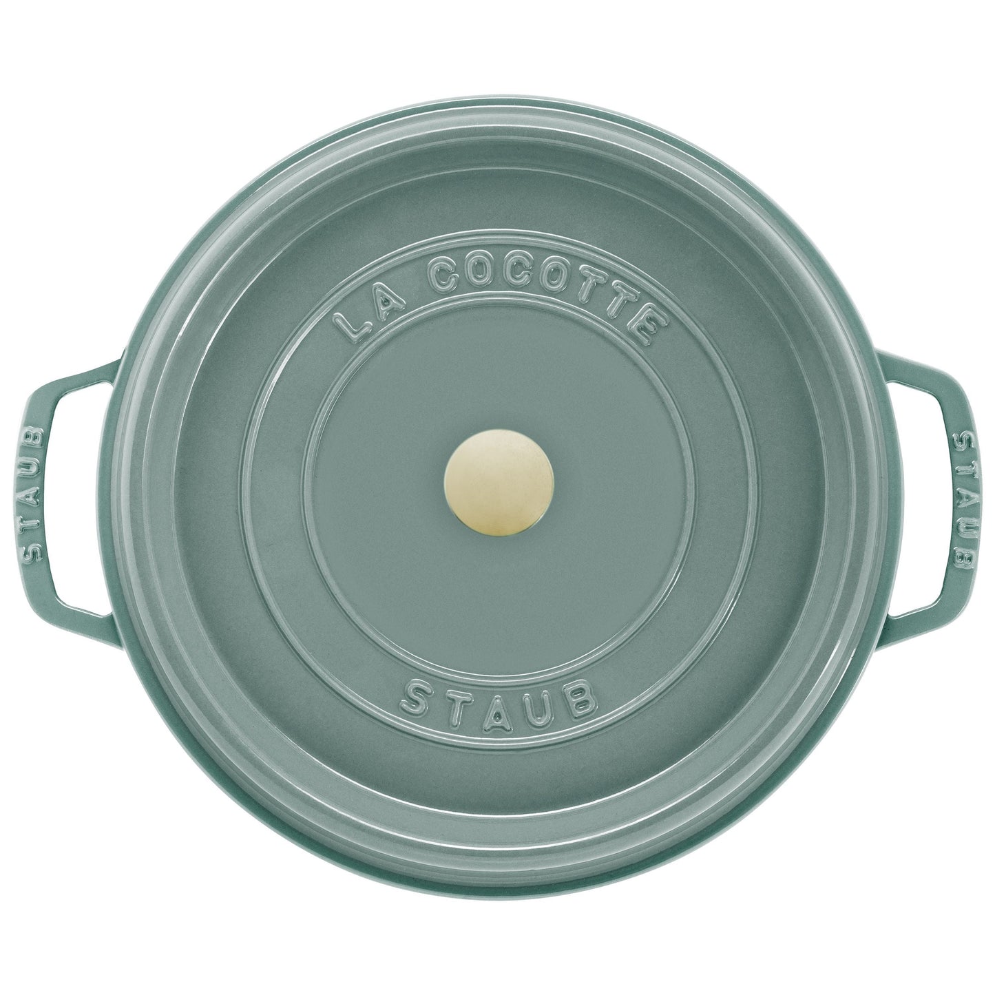 STAUB La Cocotte 6.75 L Cast Iron Round Cocotte, Eucalyptus