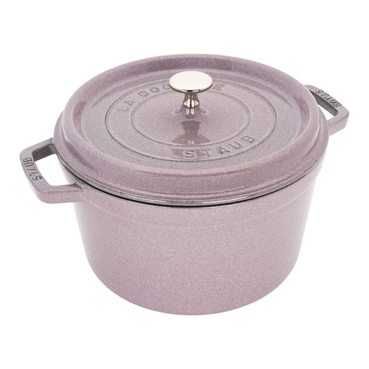 STAUB La Cocotte 4.75 L Cast Iron Round Cocotte Deep, Cherry Blossom