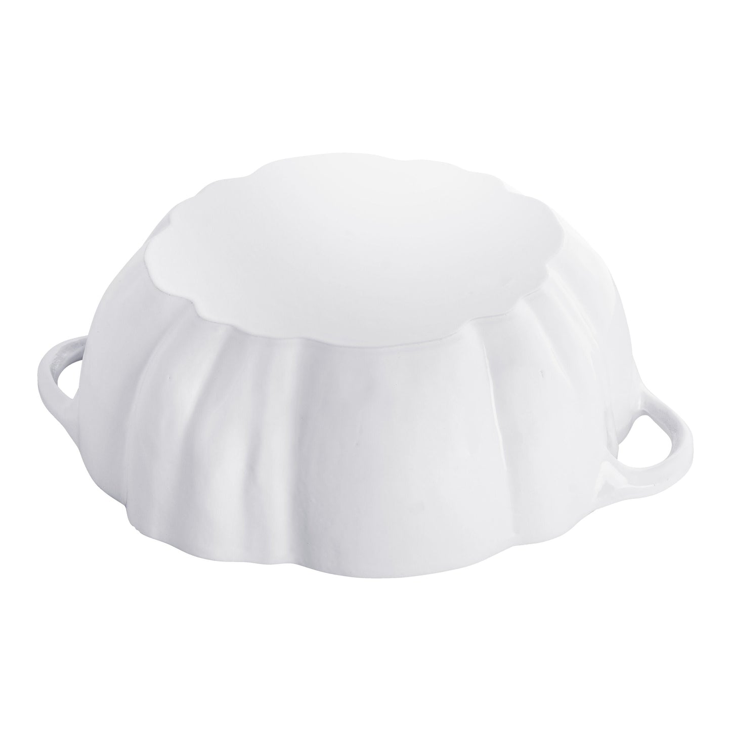 STAUB La Cocotte 3.25 L Cast Iron Pumpkin Cocotte, Pure-White