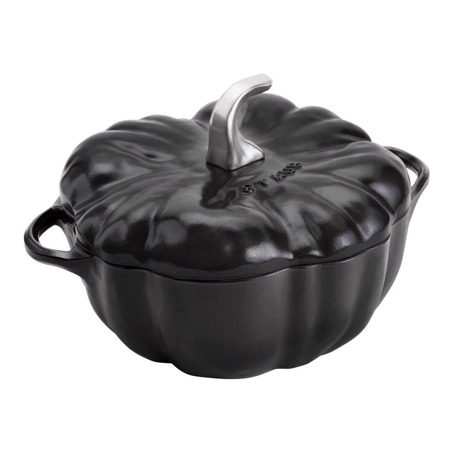 Staub La Cocotte 3.5 L Cast Iron Pumpkin Cocotte, Black